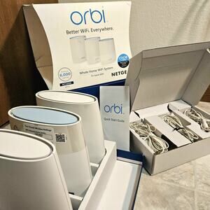 NETGEAR Orbi RBK23 AC2200 Whole Home Mesh WiFi System 3-Pack - MINT / OPEN BOX